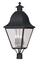 Livex Lighting 2548-04 - 4 Light Black Outdoor Post Lantern