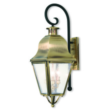 Livex Lighting 2555-01 - 3 Light AB Outdoor Wall Lantern
