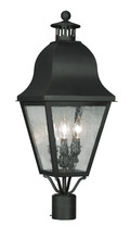 Livex Lighting 2556-04 - 3 Light Black Outdoor Post Lantern