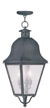 Livex Lighting 2557-61 - 3 Light Charcoal Outdoor Chain Lantern