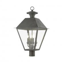 Livex Lighting 27223-61 - 4 Light Charcoal Outdoor Extra Large Post Top Lantern
