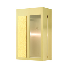 Livex Lighting 27413-12 - 1 Lt Satin Brass  Outdoor Wall Lantern