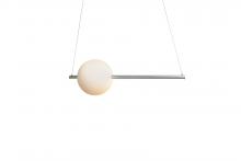 Abra Lighting 10023PN-BA - ORB - Linear Bar Pendant with Up-Down Illumination with Opal Glass Orb