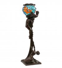 Meyda Tiffany 10708 - 35" High Lovers' Trangle W/Tiffany Goldfish Table Lamp