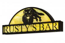 Meyda Tiffany 174058 - 30"W Personalized Rusty's Bar Sign