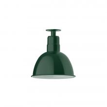 Montclair Light Works FMB116-42-L12 - 12&#34; Deep Bowl shade, LED Flush Mount ceiling light, Forest Green
