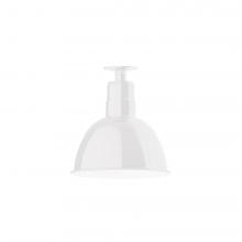 Montclair Light Works FMB116-44-L12 - 12&#34; Deep Bowl shade, LED Flush Mount ceiling light, White