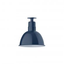 Montclair Light Works FMB116-50-L12 - 12&#34; Deep Bowl shade, LED Flush Mount ceiling light, Navy