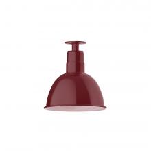 Montclair Light Works FMB116-55-L12 - 12&#34; Deep Bowl shade, LED Flush Mount ceiling light, Barn Red