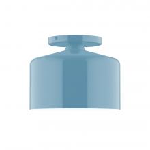 Montclair Light Works FMD419-54-L10 - 8.5&#34; J-Series LED Flush Mount, Light Blue