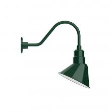 Montclair Light Works GNA102-42-L12 - 10&#34; Angle shade LED Gooseneck Wall mount, Forest Green