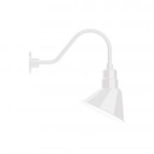 Montclair Light Works GNA102-44-L12 - 10&#34; Angle shade LED Gooseneck Wall mount, White