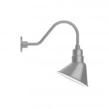 Montclair Light Works GNA102-49-L12 - 10&#34; Angle shade LED Gooseneck Wall mount, Painted Galvanized