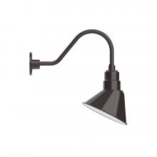 Montclair Light Works GNA102-51-S01-L12 - 10&#34; Angle shade LED Gooseneck Wall mount with swivel, Architectural Bronze