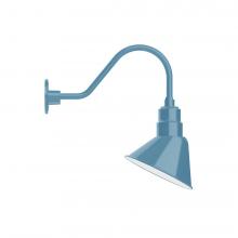 Montclair Light Works GNA102-54-L12 - 10&#34; Angle shade LED Gooseneck Wall mount, Light Blue
