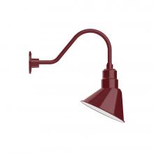 Montclair Light Works GNA102-55-L12 - 10&#34; Angle shade LED Gooseneck Wall mount, Barn Red