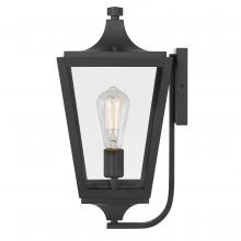 Worldwide Lighting Corp E10010-001 - Drayton 17 In 1-Light Matte Black Painted Outdoor Wall Sconce Lamp