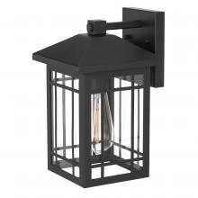 Worldwide Lighting Corp E10019-001 - Timberlake 12 In 1-Light Matte Black Painted Outdoor Wall Sconce Lamp