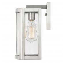 Worldwide Lighting Corp E10022-007 - Esplanade 11 In 1-Light Polished Stainless-Steel Outdoor Wall Sconce Lamp