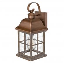 Worldwide Lighting Corp E10025-008 - Lawrenceville 15 In 1-Light Antique Copper Outdoor Wall Sconce Lamp