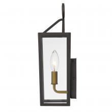 Worldwide Lighting Corp E10029-003 - Monterrey 14 In 1-Light Satin Brass Outdoor Wall Sconce Lamp