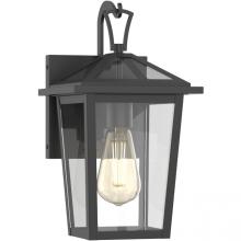 Worldwide Lighting Corp E10052-001 - Woodbridge 13&#34; in 1-Light Black Finish Outdoor Wall Scone Lamp