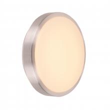 Worldwide Lighting Corp W23560BN10 - Aperture 12-Watt Brushed Nickel Finish Integrated LEd Circle Wall Sconce / Ceiling Light 10 in. Dia