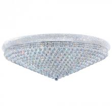 Worldwide Lighting Corp W33011C48 - Empire 33-Light Chrome Finish and Clear Crystal Flush Mount Ceiling Light 48 in. Dia x 16 in. H Extr