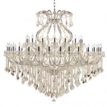 Worldwide Lighting Corp W83001C72-GT - Maria Theresa 49-Light Chrome Finish and Golden Teak Crystal Chandelier 72 in. Dia x 60 in. H Two 2 