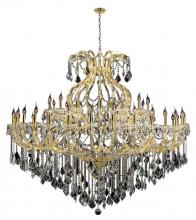 Worldwide Lighting Corp W83001G72 - Maria Theresa 49-Light Gold Finish and Clear Crystal Chandelier 72 in. Dia x 60 in. H Two 2 Tier Ext