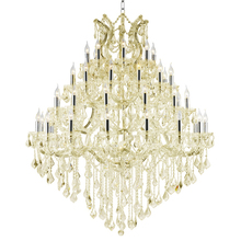 Worldwide Lighting Corp W83002C46-GT - Maria Theresa 49-Light Chrome Finish and Golden Teak Crystal Chandelier 46 in. Dia x 58 in. H Four 4