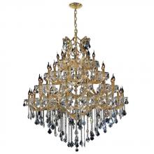 Worldwide Lighting Corp W83002G46 - Maria Theresa 49-Light Gold Finish and Clear Crystal Chandelier 46 in. Dia x 58 in. H Four 4 Tier Ex