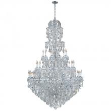 Worldwide Lighting Corp W83067C65 - Maria Theresa 60 Light Chrome Finish and Clear Crystal Chandelier 65 in. Dia x 108 in. H Three 3 Tie