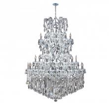 Worldwide Lighting Corp W83068C54 - Maria Theresa 61-Light Chrome Finish and Clear Crystal Chandelier 54 in. Dia x 62 in. H Four 4 Tier 
