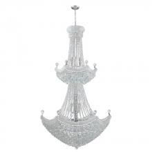 Worldwide Lighting Corp W83074C36 - Empire 32-Light Chrome Finish and Clear Crystal Chandelier 36 in. Dia x 66 in. H Two 2 Tier