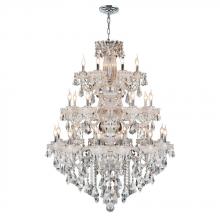 Worldwide Lighting Corp W83094C42 - Olde World Collection 23 Light Chrome Finish Crystal Chandelier 42&#34; D x 56&#34; H Three 3 Tier L