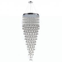 Worldwide Lighting Corp W83217C30 - Icicle 16-Light Chrome Finish and Clear Crystal Chandelier 30 in. Dia x 80 in. H Large
