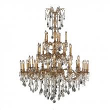 Worldwide Lighting Corp W83312FG54-CL - Windsor 45-Light French Gold Finish and Clear Crystal Chandelier 54 in. Dia x 66 in. H Four 4 Tier E