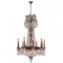 Worldwide Lighting Corp W83356B36-CL - Winchester 18-Light Antique Bronze Finish and Clear Crystal Chandelier 36 in. Dia x 49 in. H Large