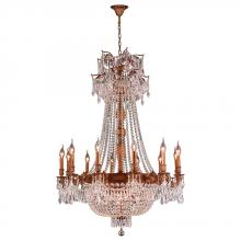 Worldwide Lighting Corp W83356FG36-CL - Winchester 18-Light French Gold Finish and Clear Crystal Chandelier 36 in. Dia x 49 in. H Large