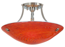 Stone Lighting CL501RDSNMB6 - Ceiling Neptune Red Satin Nickel E26 Incandescent 3x60W