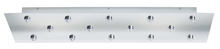 Stone Lighting CPEJRT14SNLED - Canopy Low Voltage Rectangular 14 Light 9&#34;X31&#34; EZ Jack Satin Nickel for LED