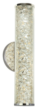 Stone Lighting WS224CRPCLED - Wall Sconce Jazz Venti Crystal Clear Polished Chrome 5.9W Linear 3000K