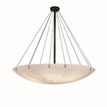 Justice Design Group CLD-9668-35-DBRZ-F1 - 72&#34; Round Pendant Bowl w/ Finials