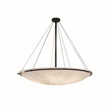 Justice Design Group CLD-9699-35-DBRZ - 60&#34; Round Pendant Bowl w/ Ring