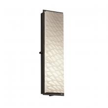 Justice Design Group FSN-7565W-WEVE-MBLK - Avalon 24&#34; ADA Outdoor/Indoor LED Wall Sconce