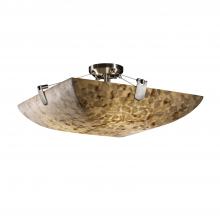 Justice Design Group ALR-9612-25-NCKL - 24&#34; Semi-Flush Bowl w/ U-Clips