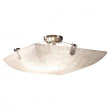 Justice Design Group CLD-9612-25-NCKL - 24&#34; Semi-Flush Bowl w/ U-Clips