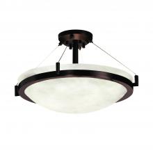Justice Design Group CLD-9684-35-DBRZ-LED6-6000 - 36&#34; LED Semi-Flush Bowl w/ Ring