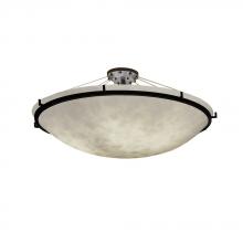 Justice Design Group CLD-9687-35-DBRZ-LED6-6000 - 48&#34; LED Semi-Flush Bowl w/ Ring